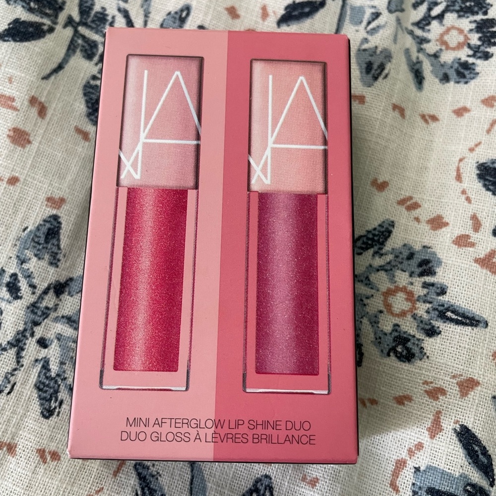 NARS lip gloss shine mini in Unbroken and Orgasm (new)
